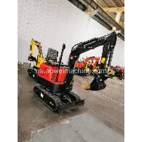 2021 miniexcavadoras pequeñas baratas 1 TON AW10 con toldo de cuchara fuerte con brazo oscilante